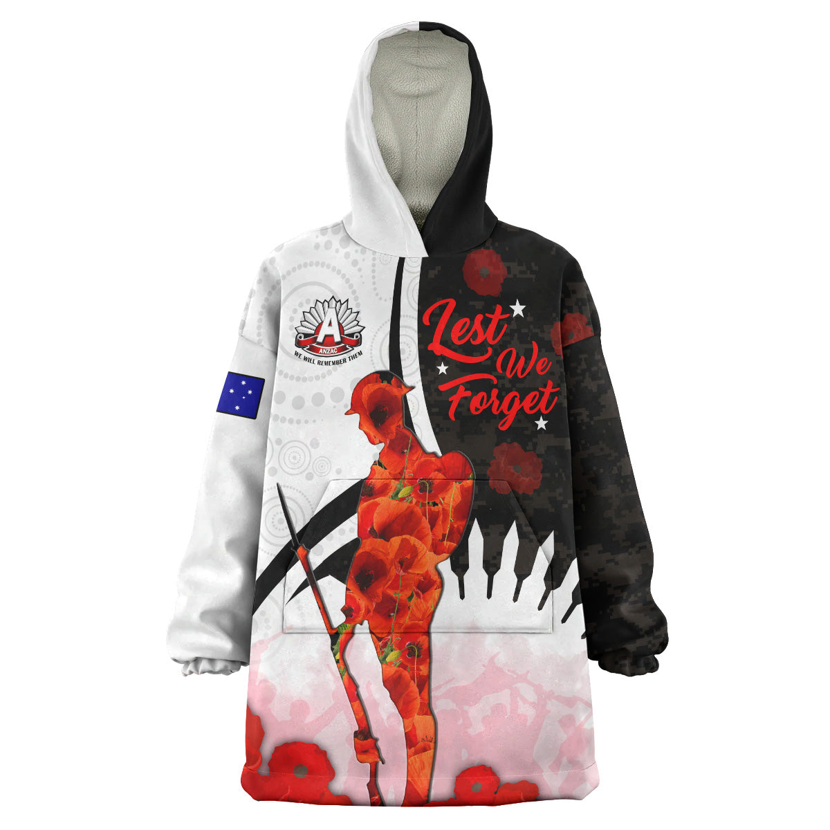 australia-anzac-day-wearable-blanket-hoodie-custom-lest-we-forget-poppies-soldier-blood-in-my-heroes-wearable-blanket-hoodie