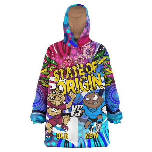 state-of-origin-rugby-league-team-snug-hoodie-nsw-vs-qld-rugby-team-mascot-with-aboriginal-culture-oodie-blanket
