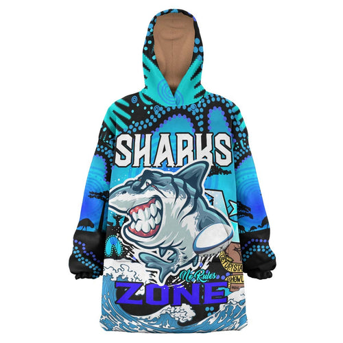 sharks-rugby-snug-hoodie-custom-naidoc-sharks-no-rules-zone-rugby-ball-torres-strait-with-aboriginal-culture-oodie-blanket