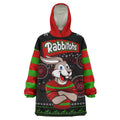 rabbitohs-rugby-christmas-snug-hoodie-custom-rabbitohs-ugly-christmas-knitted-wearable-blanket-hoodie