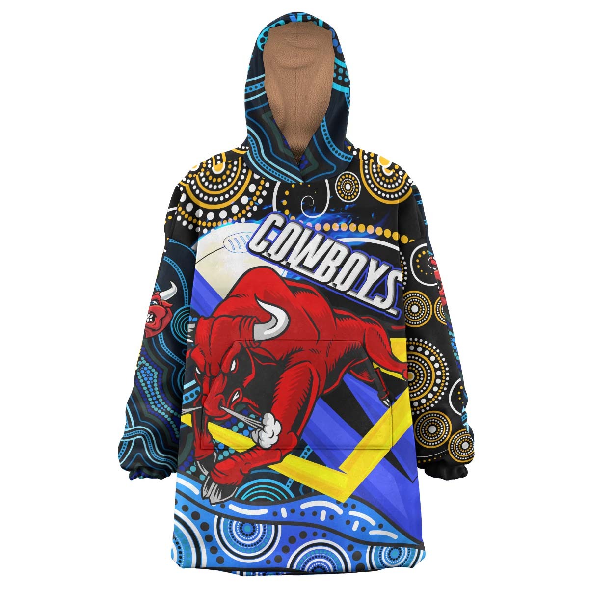 cowboys-rugby-snug-hoodie-queensland-cowboys-with-aboriginal-dot-painting-style-oodie-blanket