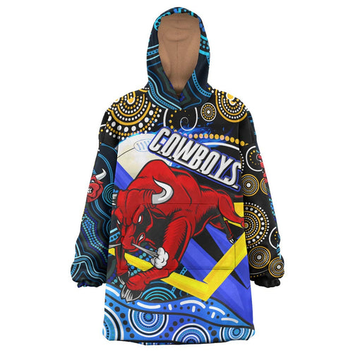 cowboys-rugby-snug-hoodie-queensland-cowboys-with-aboriginal-dot-painting-style-oodie-blanket