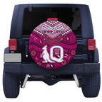 (Custom Personalised) QLD Maroons Spare Tire Cover Aboriginal and Polynesia Admirable LT13