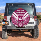 (Custom Personalised) Maroons Rugby Spare Tire Cover Aboriginal Queensland Origin LT13