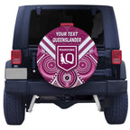 (Custom Personalised) Maroons Rugby Spare Tire Cover Aboriginal Queensland Origin LT13