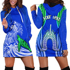 custom-personalised-torres-strait-islands-hoodie-dress-the-dhari-mix-aboriginal-turtle-version-blue
