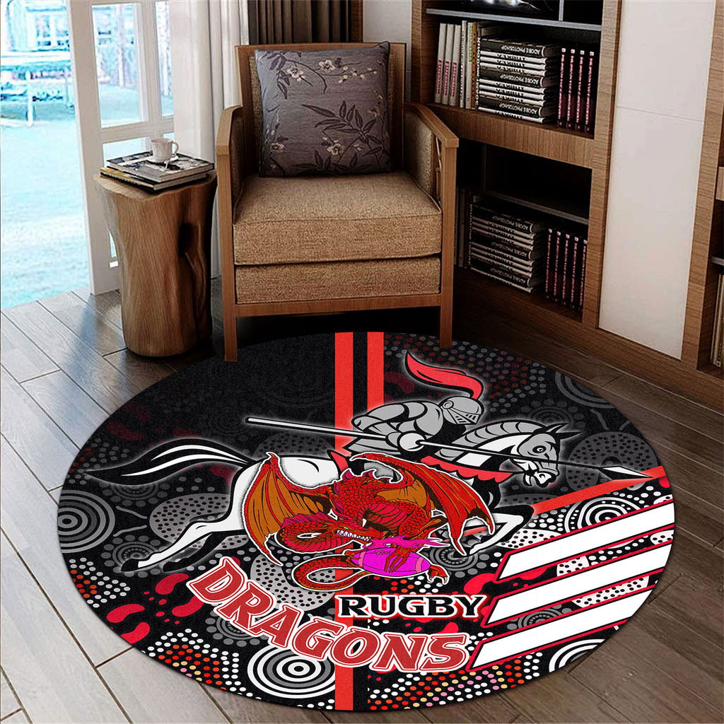 st-george-rugby-round-rug-the-saints-proud-inspired-true-dragon-aboriginal-patterns-round-rug