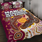 sea-eagles-aboriginal-rugby-quilt-bed-set-double-sea-eagles-with-tribal-sun-and-footprints