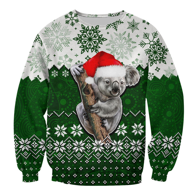 aboriginal-christmas-2022-koala-sweatershirt-green-style