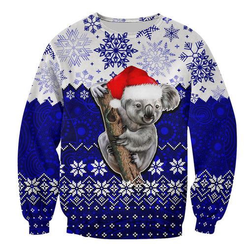 aboriginal-christmas-2022-koala-sweatershirt-blue-style