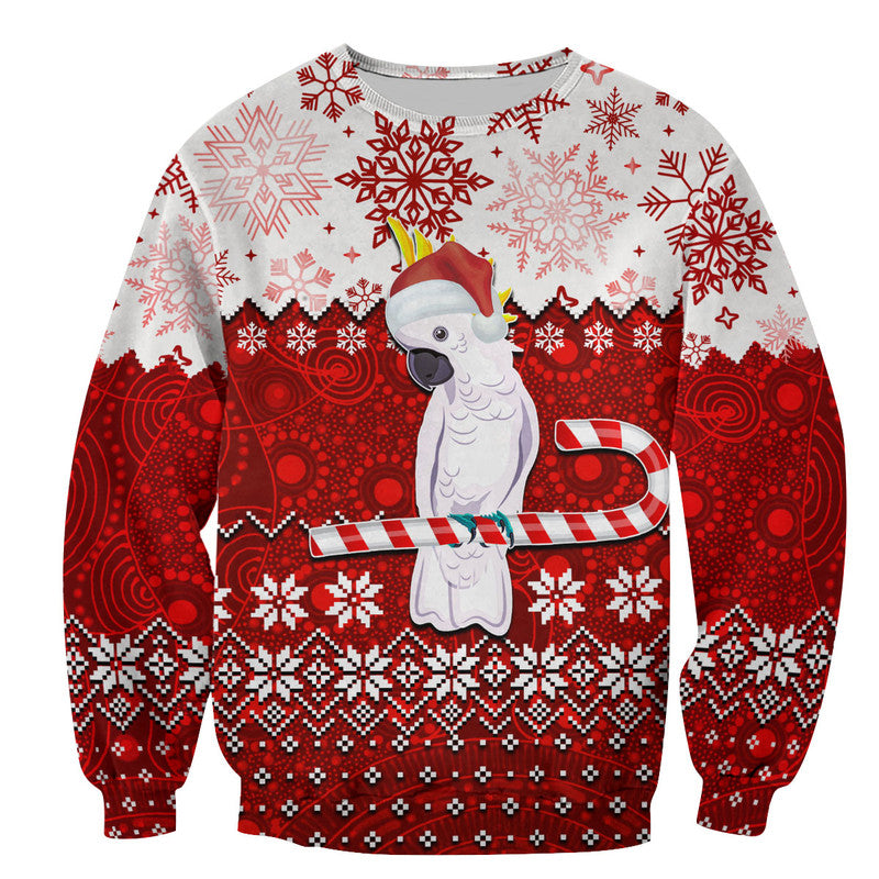 aboriginal-christmas-2022-cockatoo-sweatshirt-red-style