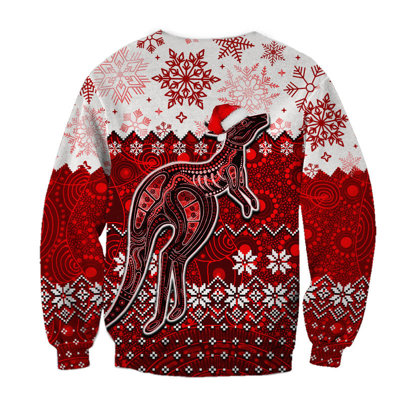 aboriginal-christmas-2022-kangaroo-sweatershirt-red-style