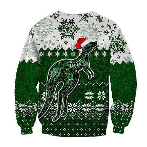 aboriginal-christmas-2022-kangaroo-sweatershirt-green-style