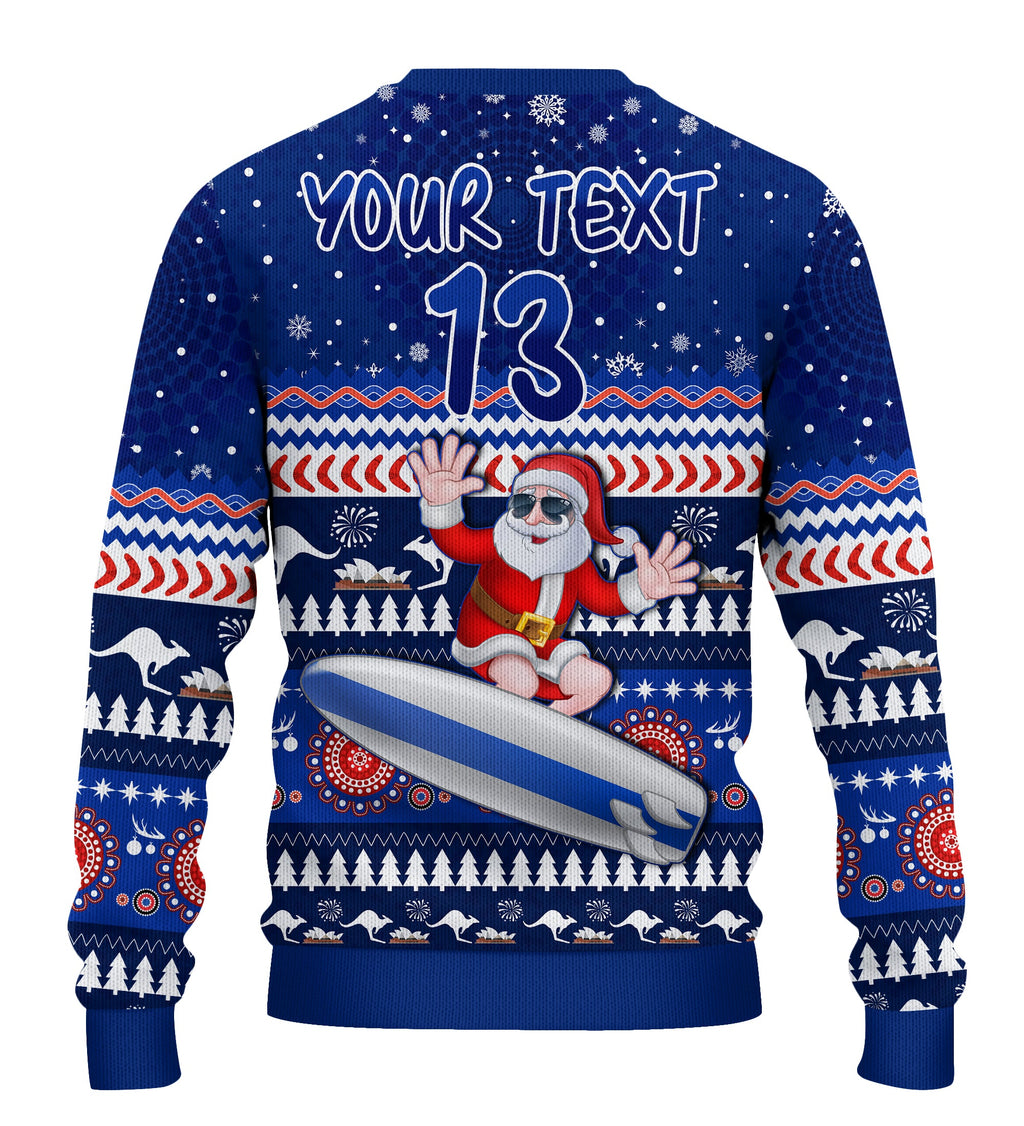 custom-text-and-number-australia-christmas-sweater-aussie-aboriginal-santa-claus-is-surfing-with-kangaroo