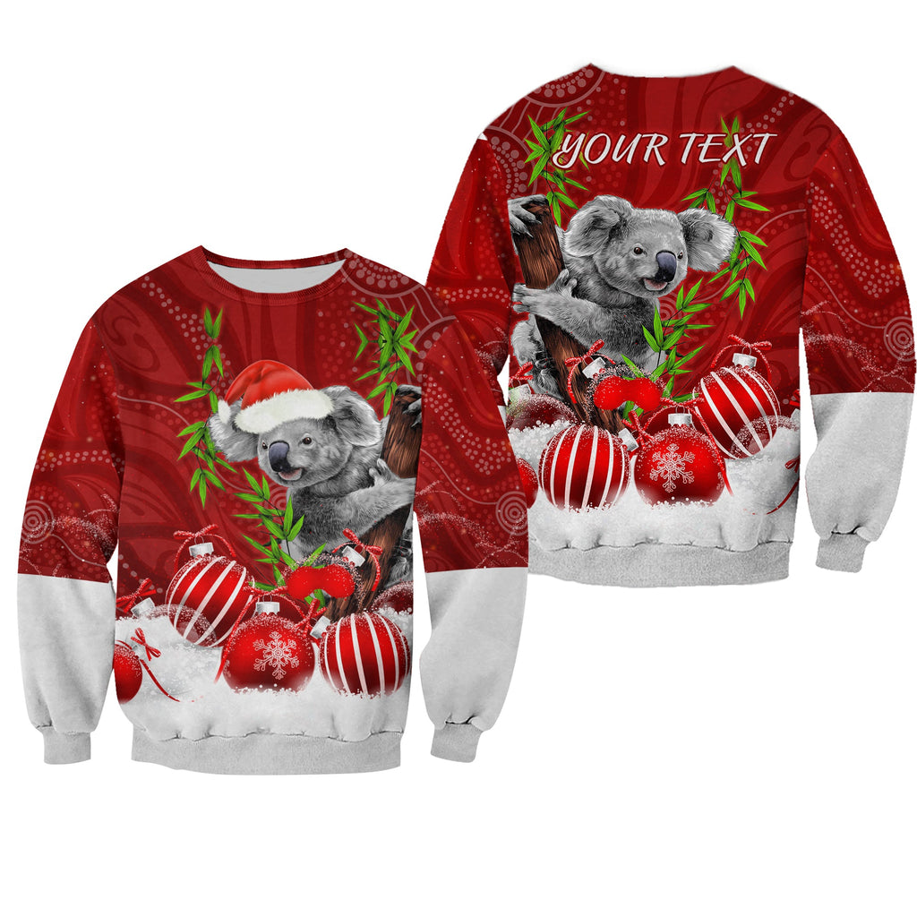 custom-personalised-australia-koala-aboriginal-sweatshirt-merry-christmas