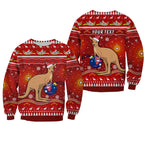 custom-personalised-australia-christmas-sweatshirt-aboriginal-kangaroo