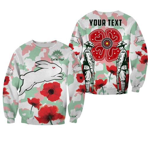 custom-personalised-rabbitohs-anzac-day-sweatshirt-poppies-aboriginal-proud-soldiers