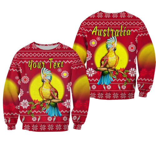 custom-personalised-australia-christmas-sweatshirt-be-loved-cockatoo
