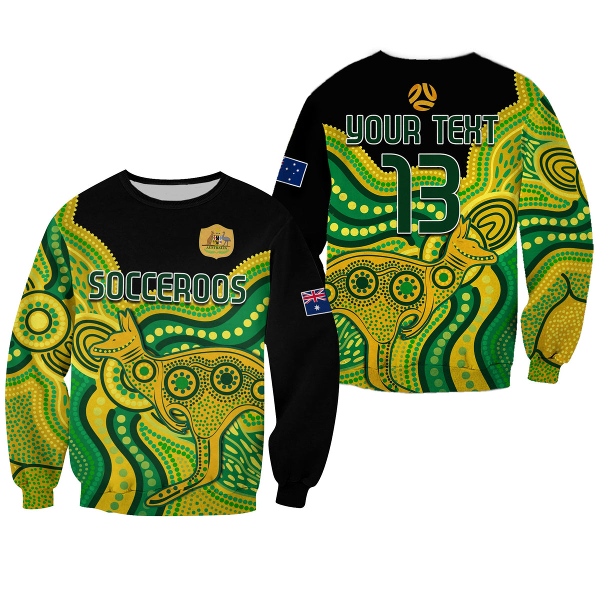 custom-text-and-number-australia-soccer-sweatshirt-world-cup-football-2022-socceroos-we-are-champions