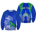 custom-personalised-torres-strait-islands-sweatshirt-the-dhari-mix-aboriginal-turtle-version-blue