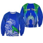 custom-personalised-torres-strait-islands-sweatshirt-the-dhari-mix-aboriginal-turtle-version-blue
