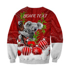 custom-personalised-australia-koala-aboriginal-sweatshirt-merry-christmas