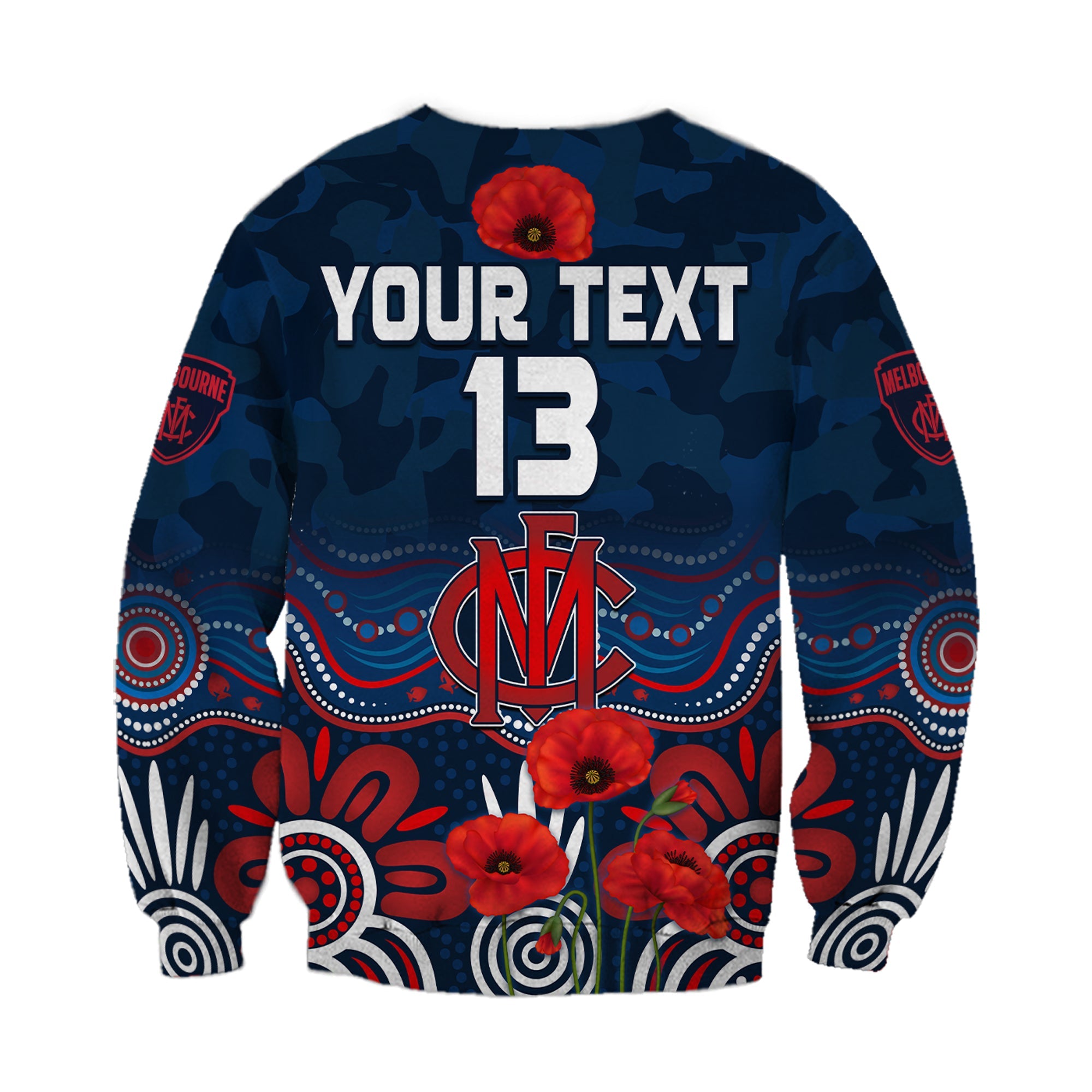 custom-text-and-number-demons-anzac-2022-sweatshirt-melbourne-football-aboriginal-poppy