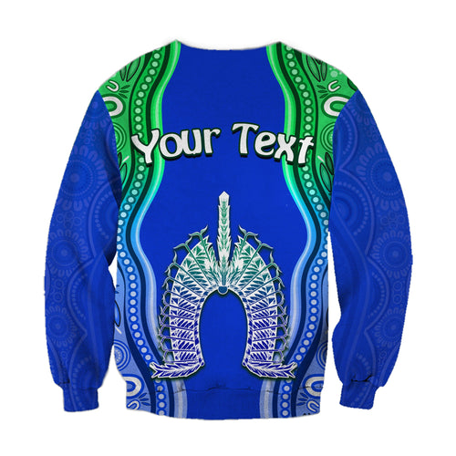 custom-personalised-torres-strait-islands-sweatshirt-the-dhari-mix-aboriginal-turtle-version-blue