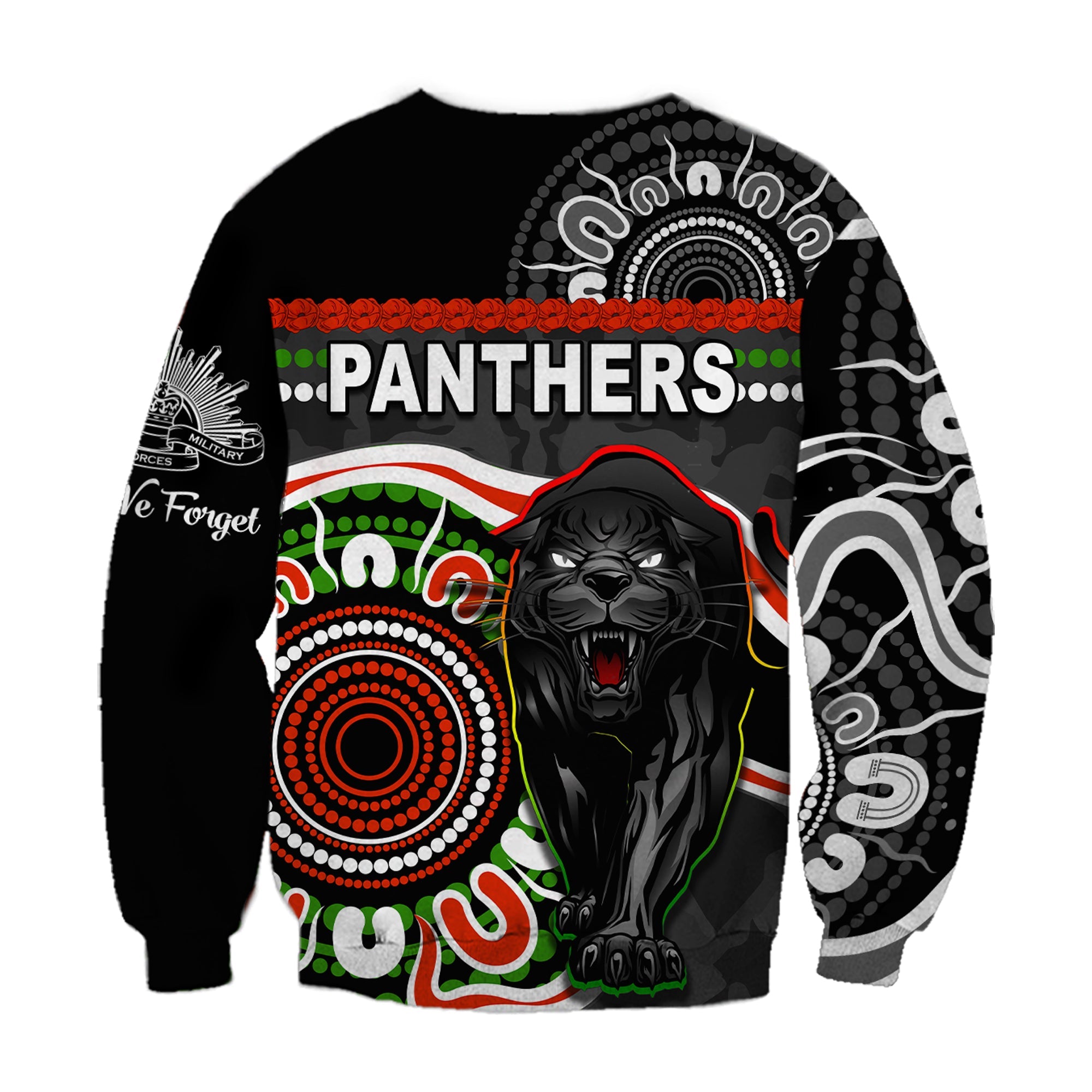 custom-personalised-panthers-anzac-day-sweatshirt-aboriginal-lest-we-forget-ver01