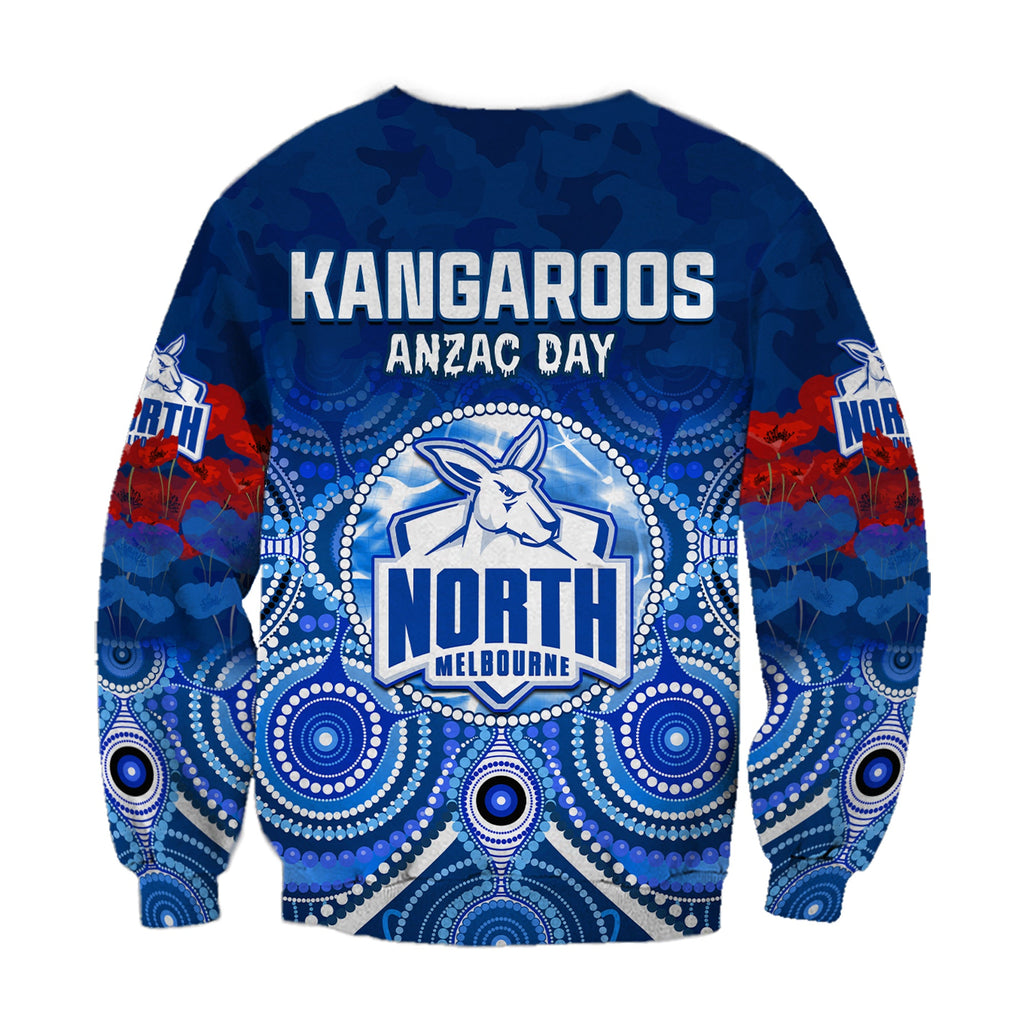 custom-personalised-kangaroos-anzac-2022-sweatshirt-north-melbourne-football-aboriginal-poppy-flowers