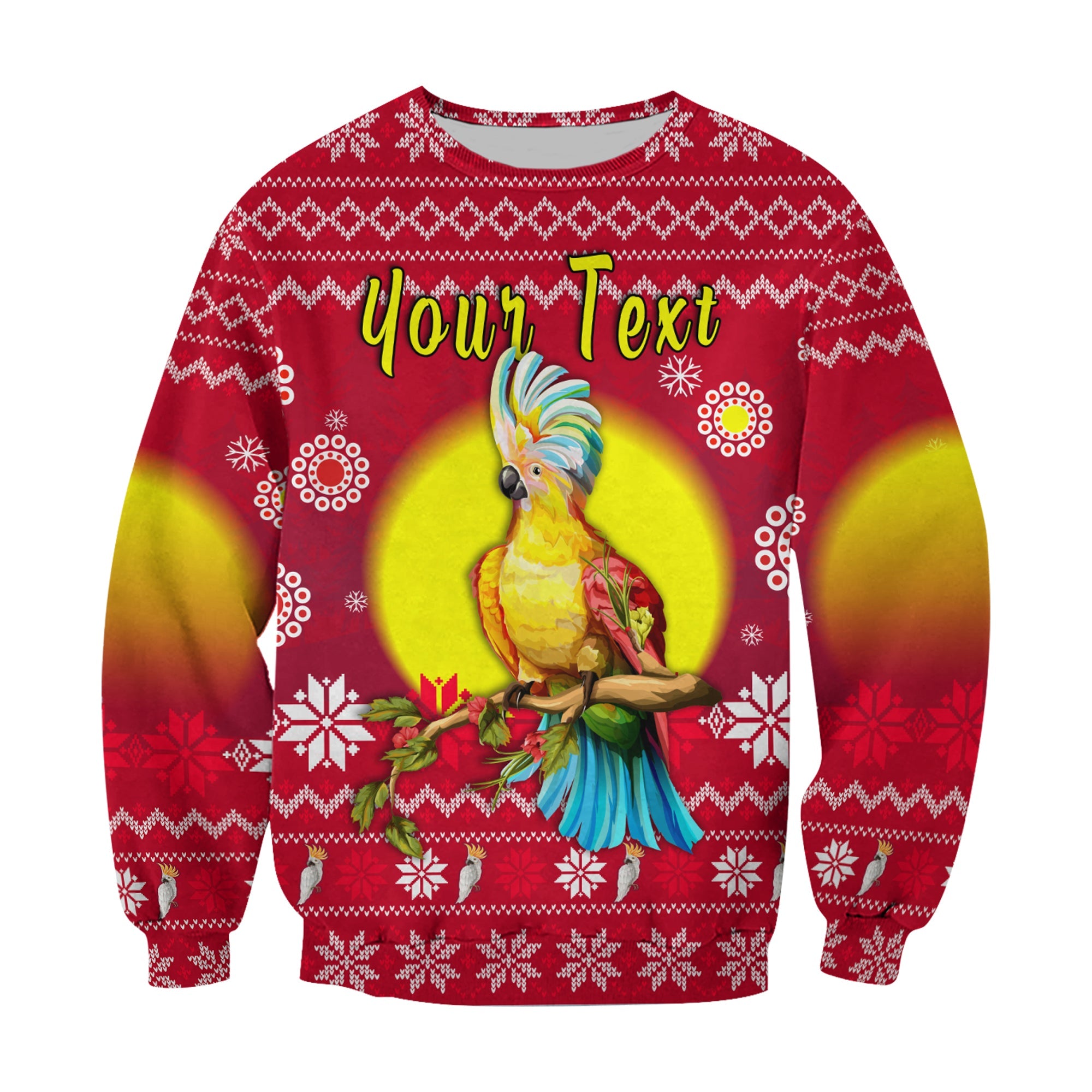 custom-personalised-australia-christmas-sweatshirt-be-loved-cockatoo