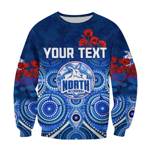 custom-personalised-kangaroos-anzac-2022-sweatshirt-north-melbourne-football-aboriginal-poppy-flowers