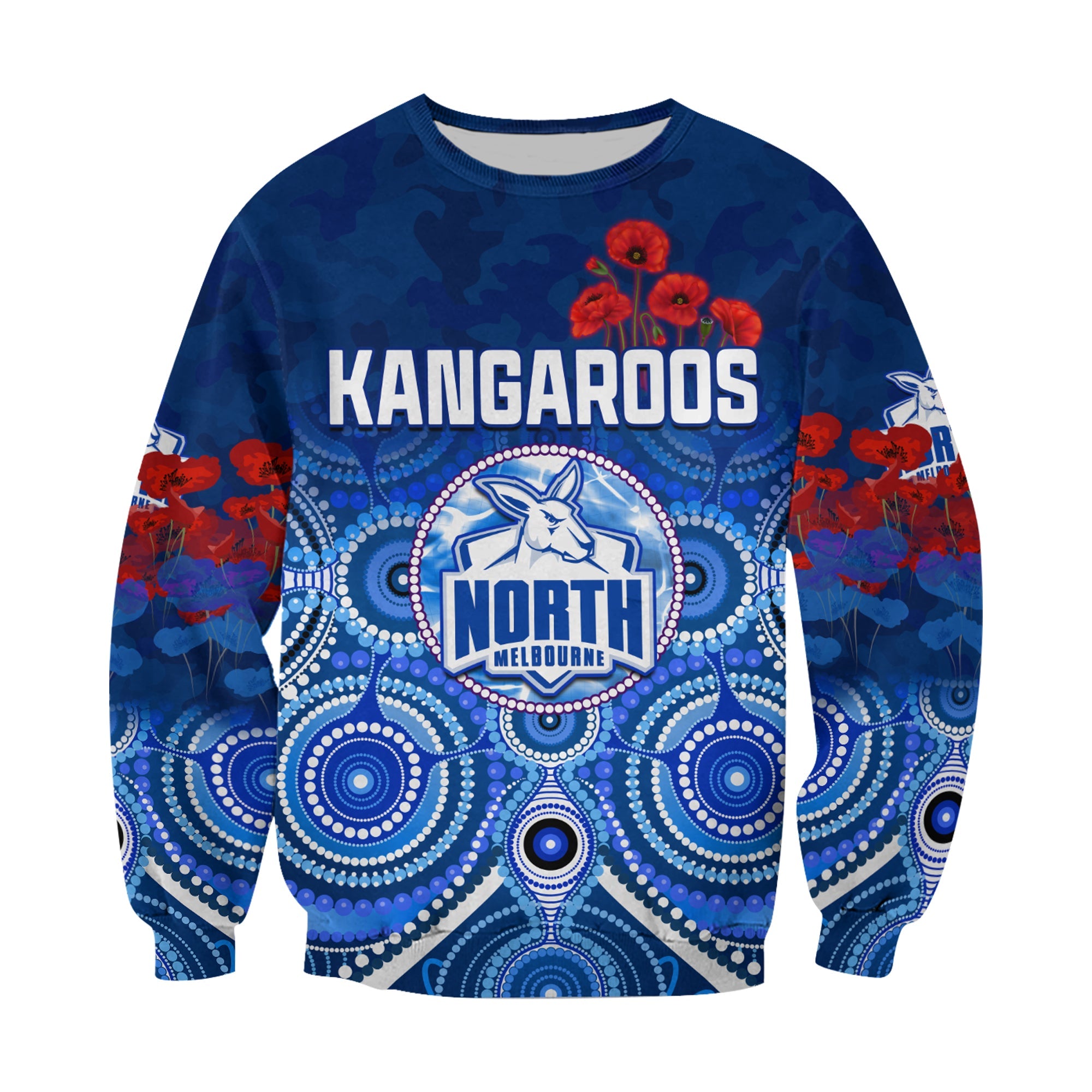 kangaroos-anzac-2022-sweatshirt-north-melbourne-football-aboriginal-poppy-flowers