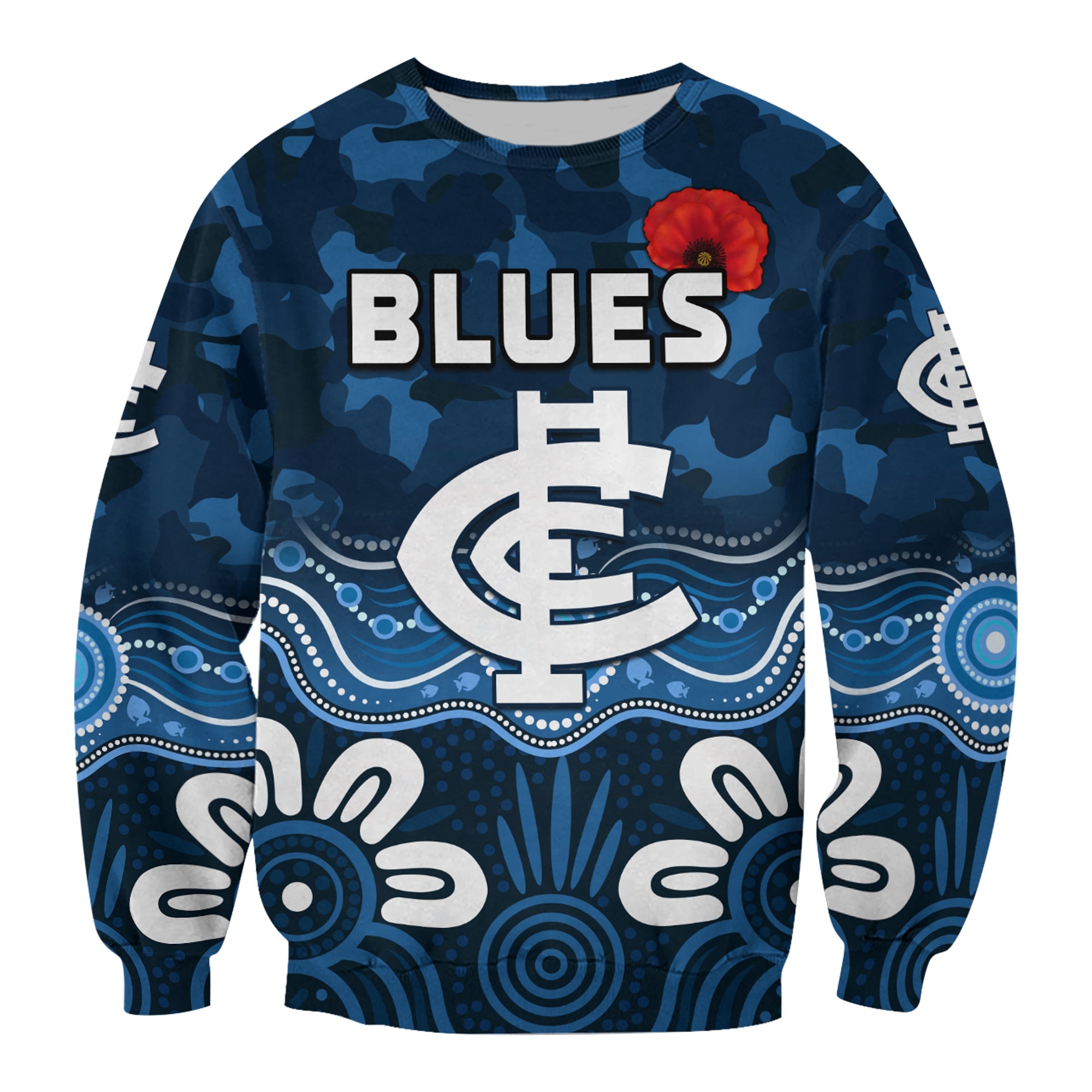 custom-text-and-number-blues-anzac-2022-sweatshirt-carlton-football-aboriginal-poppy