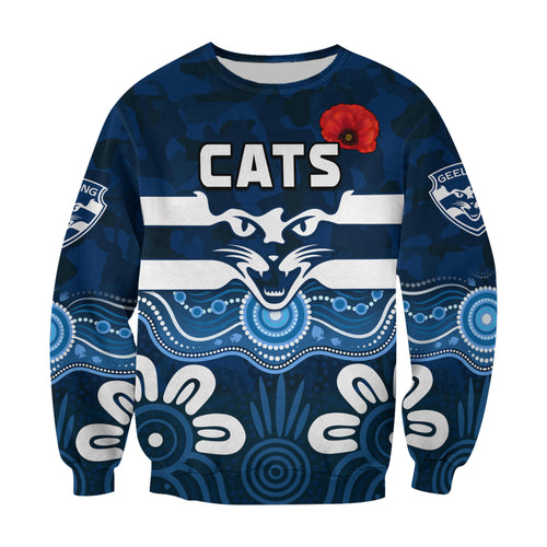 custom-text-and-number-cats-anzac-2022-sweatshirt-geelong-football-aboriginal-poppy