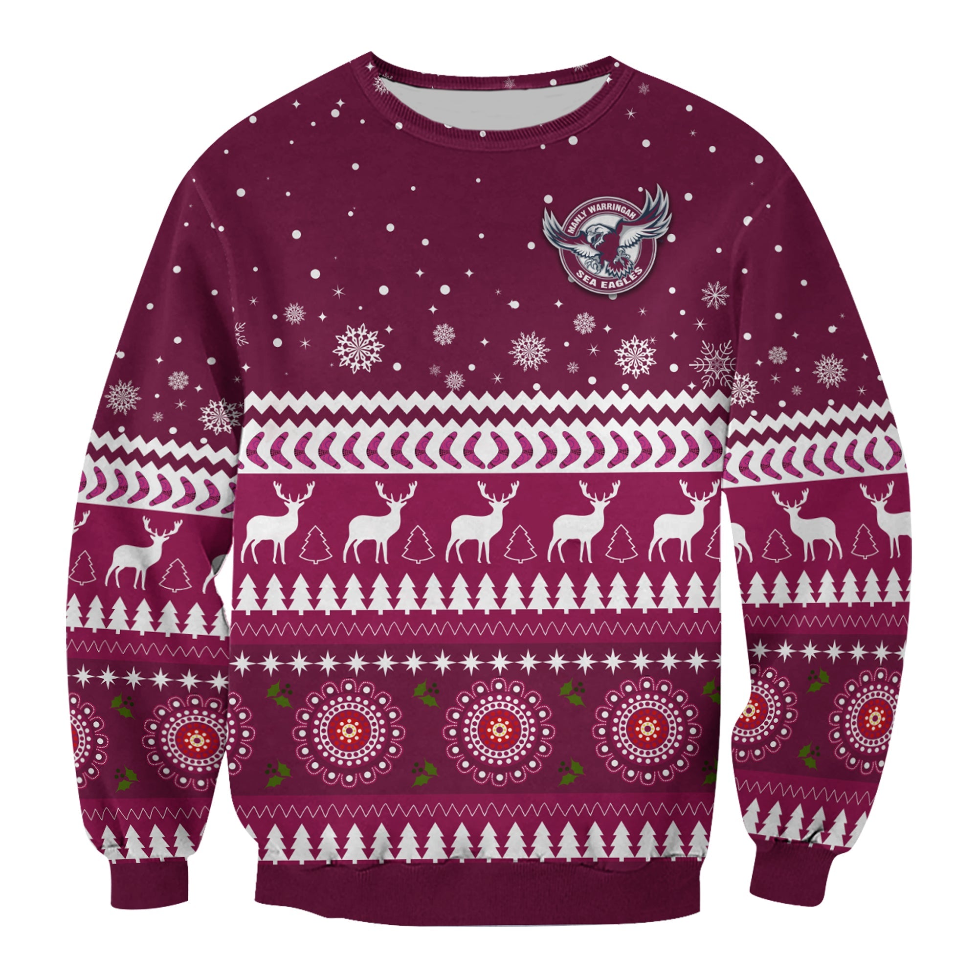 custom-personalised-sea-eagles-christmas-sweatshirt-manly-warringah
