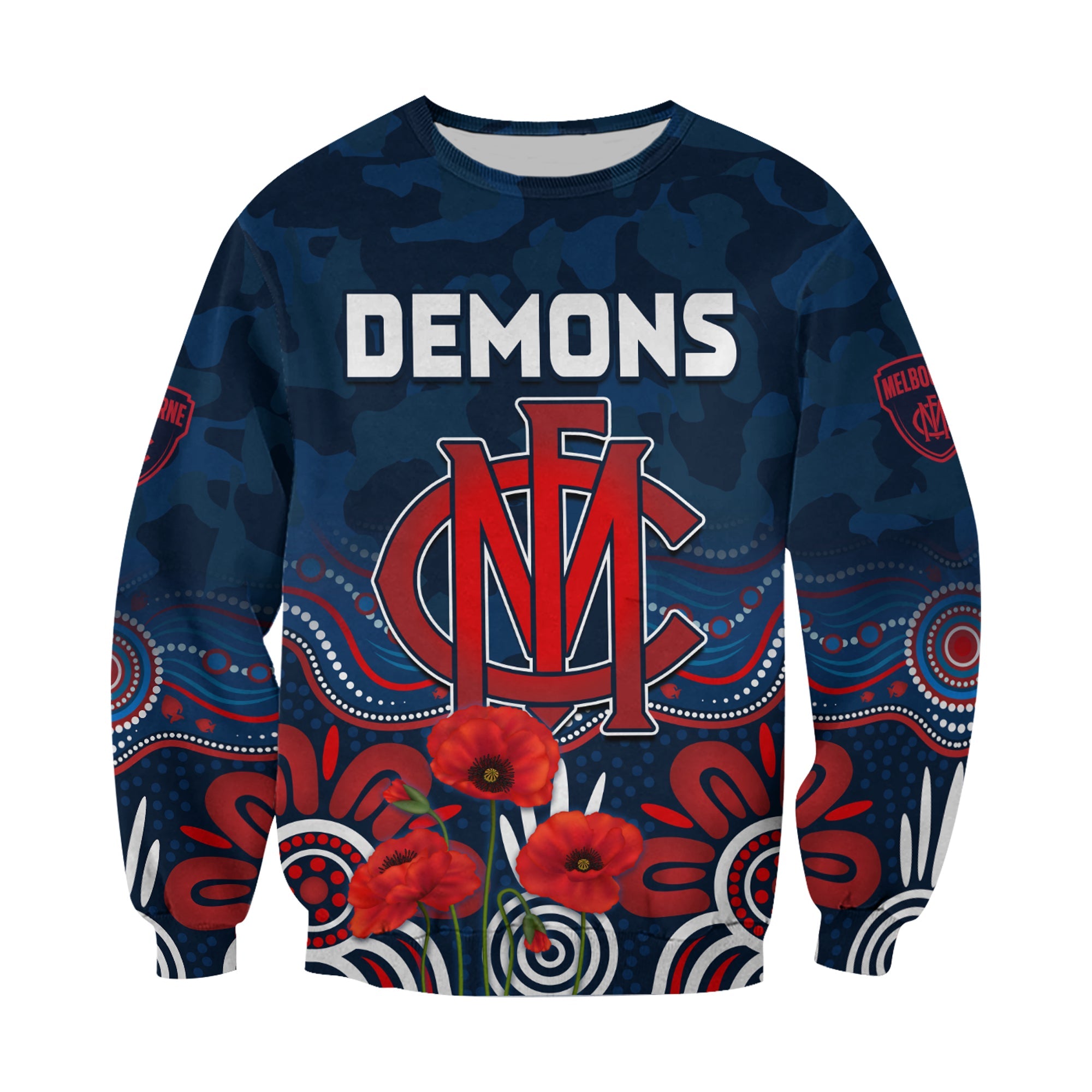 custom-text-and-number-demons-anzac-2022-sweatshirt-melbourne-football-aboriginal-poppy