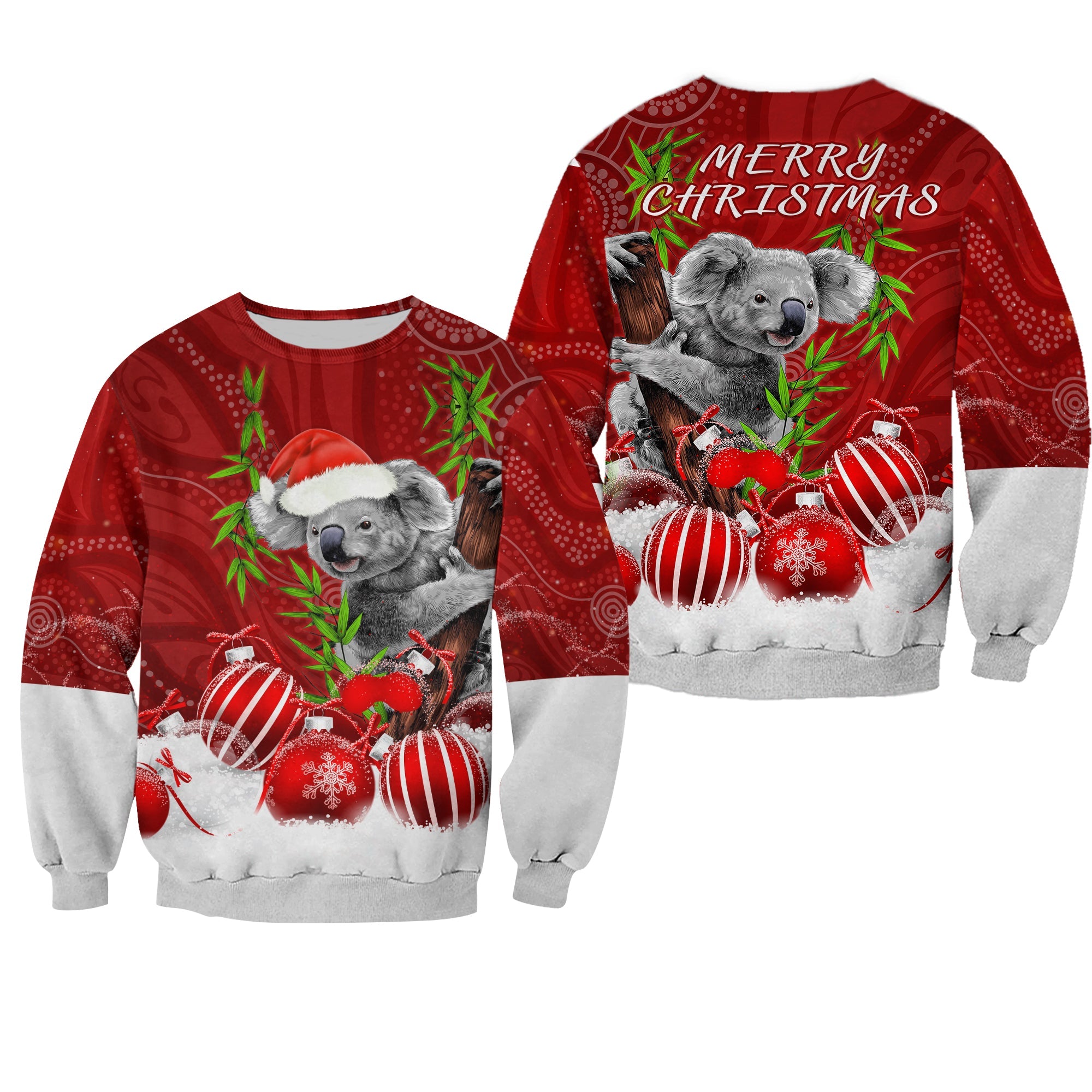 australia-koala-aboriginal-sweatshirt-merry-christmas