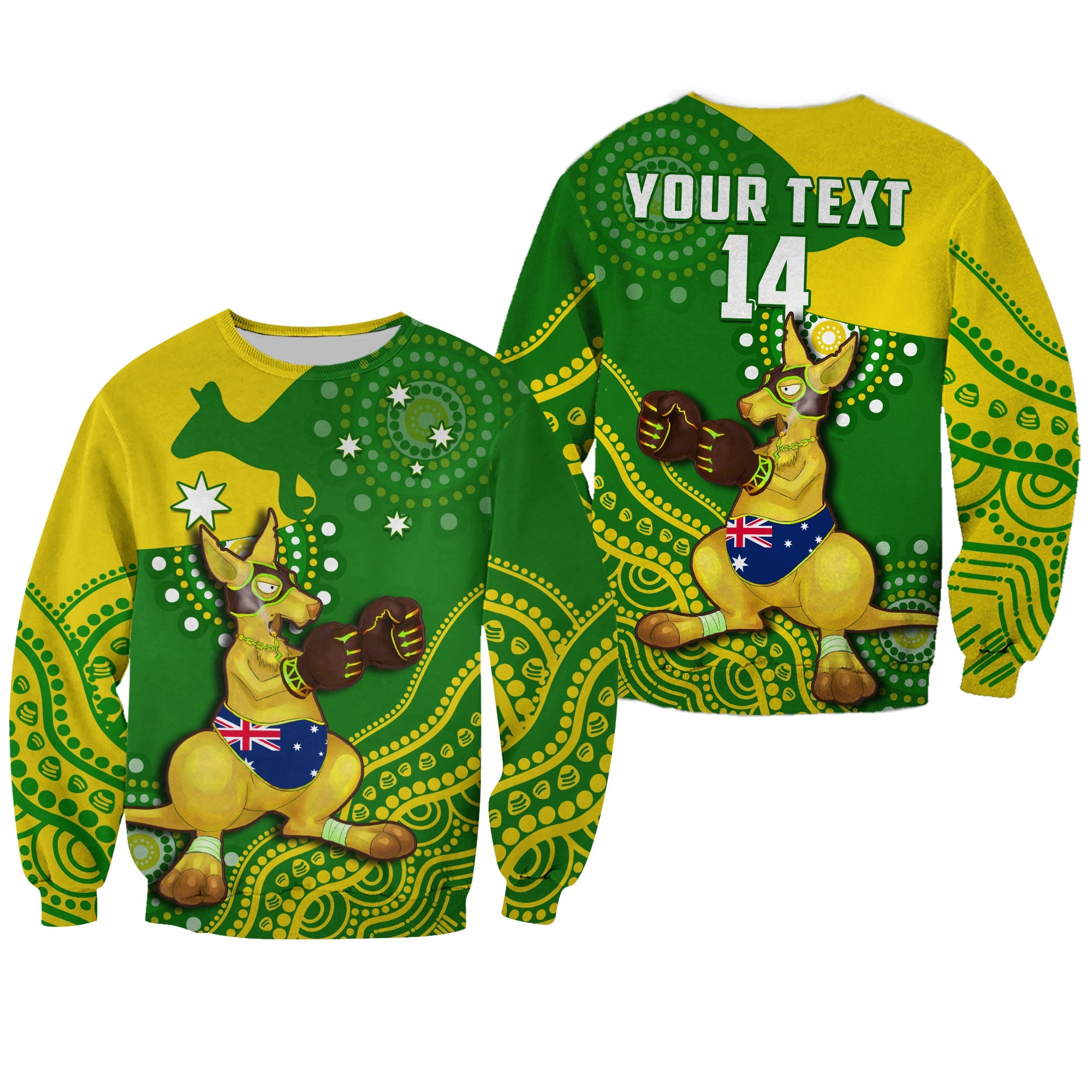 custom-text-and-number-australia-sweatshirt-boxing-kangaroo-indigenous-national-color-art