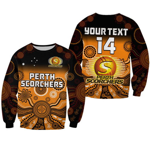 custom-text-and-number-perth-scorchers-sweatshirt-gradient-aboriginal-dot-painting
