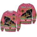 custom-personalised-panthers-christmas-sweatshirt-aboriginal-pattern-penrith-pink-version