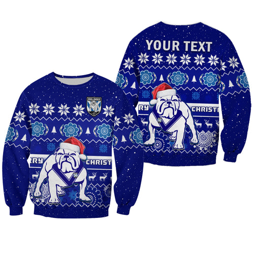 custom-personalised-bulldogs-rugby-christmas-sweatshirt-berries-merry-xmas-aboriginal-art