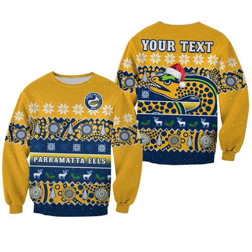 custom-personalised-parramatta-eels-christmas-sweatshirt-parra-aboriginal-art-merry-xmas