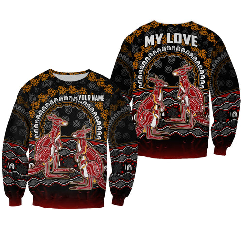 custom-personalised-australia-valentine-sweatshirt-aboriginal-couple-kangaroos-my-love