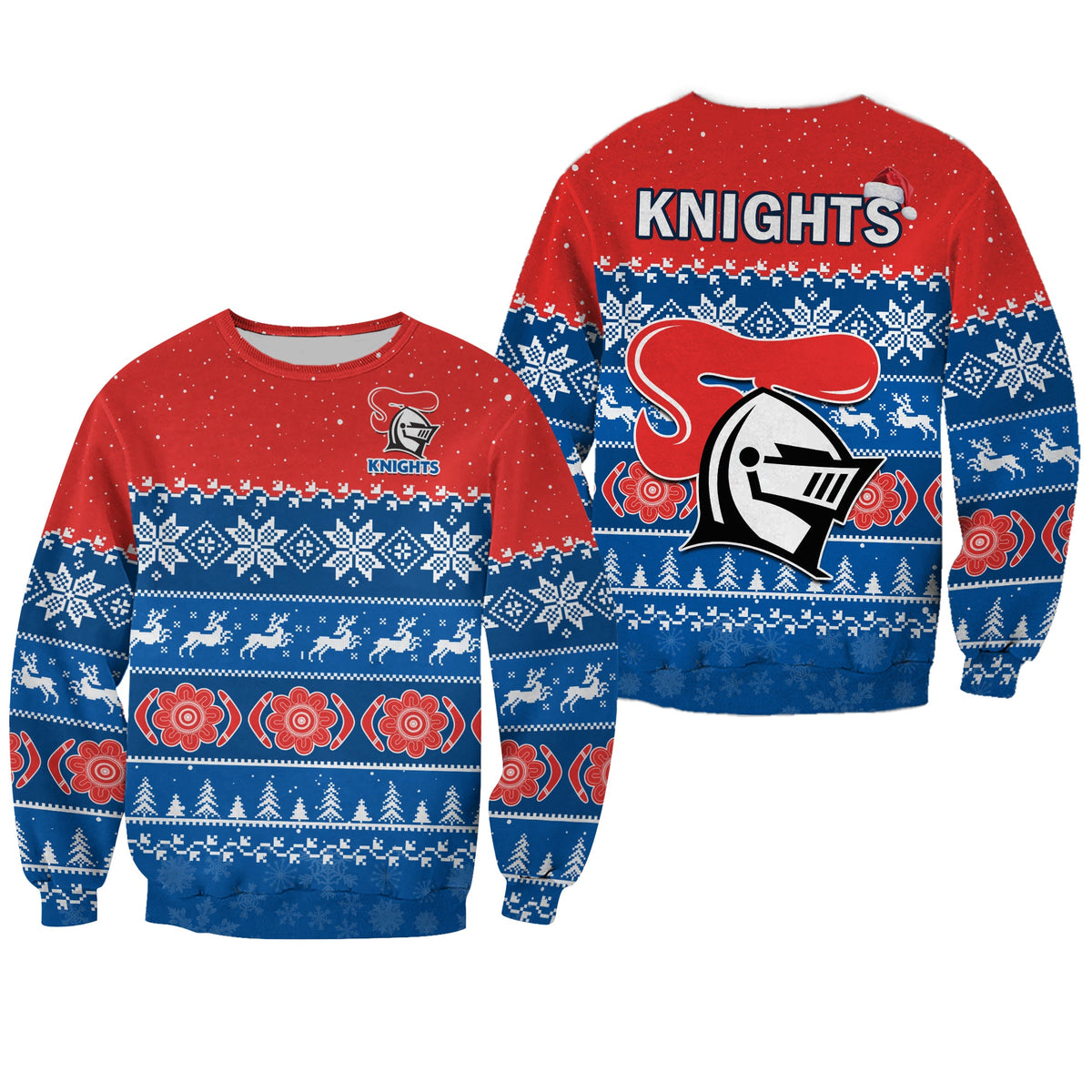 knights-rugby-sweatshirt-indigenous-newcastle-merry-christmas