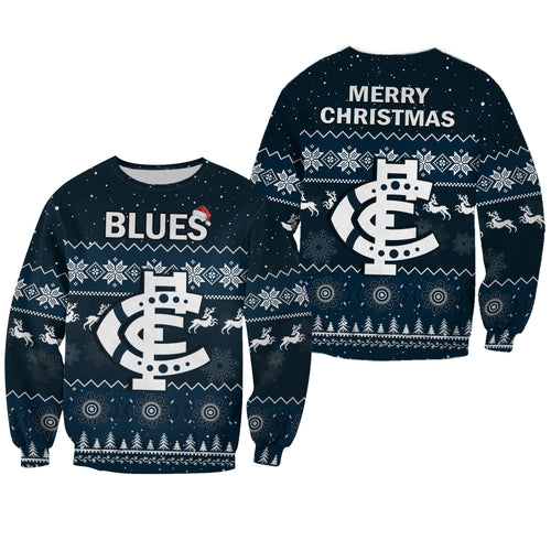 carlton-football-sweatshirt-blues-indigenous-merry-christmas