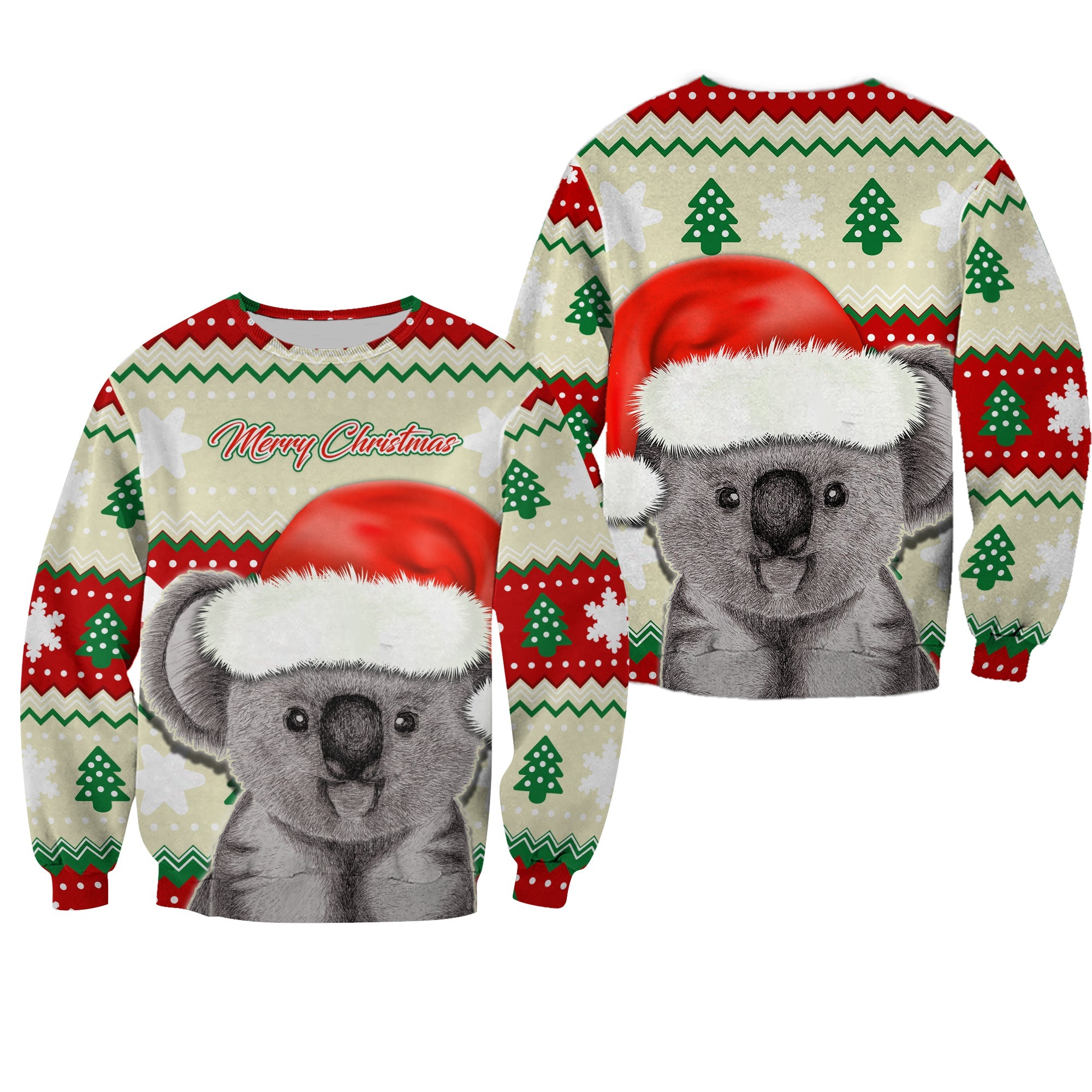 australia-merry-christmas-sweatshirt-koala-lovers