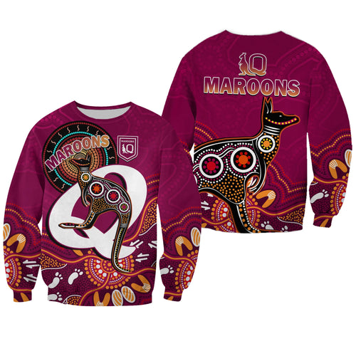 maroons-rugby-sweatshirt-queensland-kangaroo-aboriginal-dot-paintings