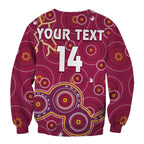 custom-text-and-number-maroons-rugby-sweatshirt-kangaroo-indigenous-pattern-unique-version