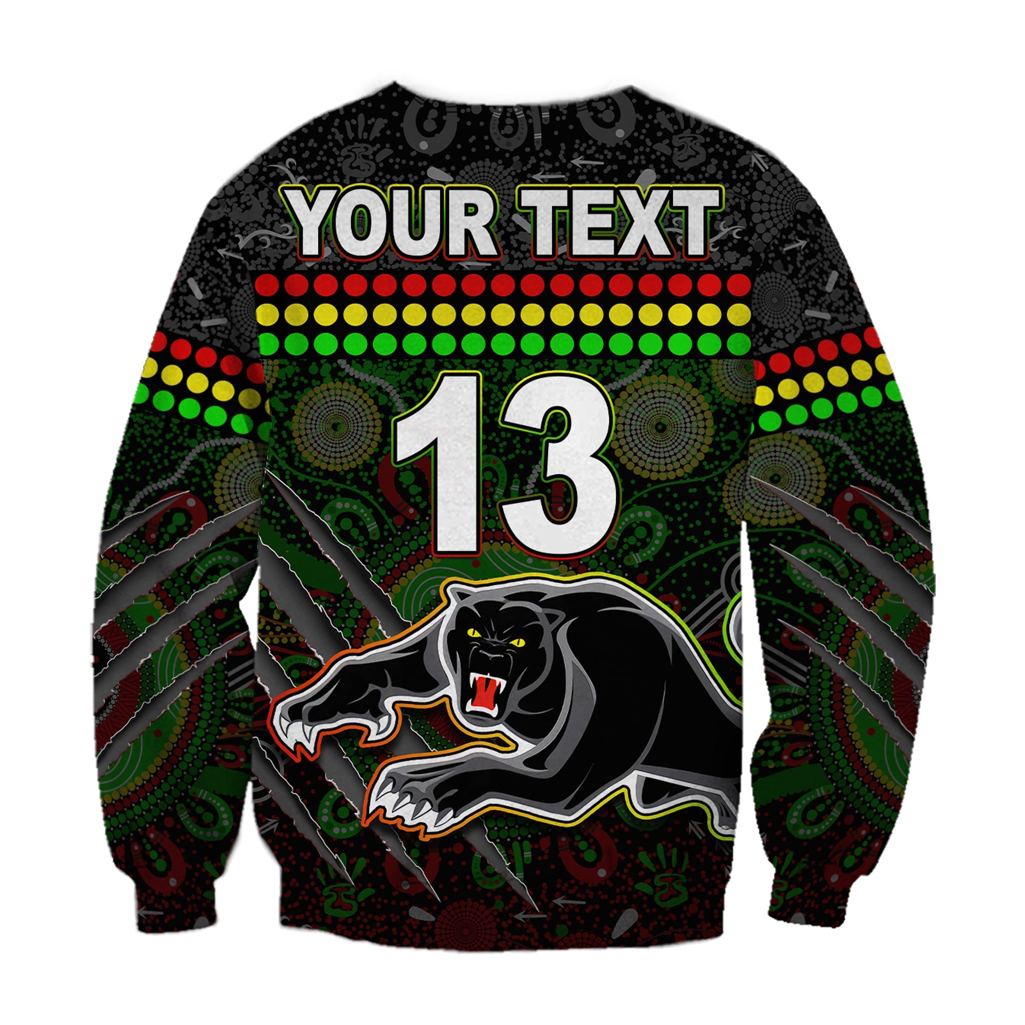 custom-text-and-number-panthers-sweatshirt-premiers-2022-aboriginal